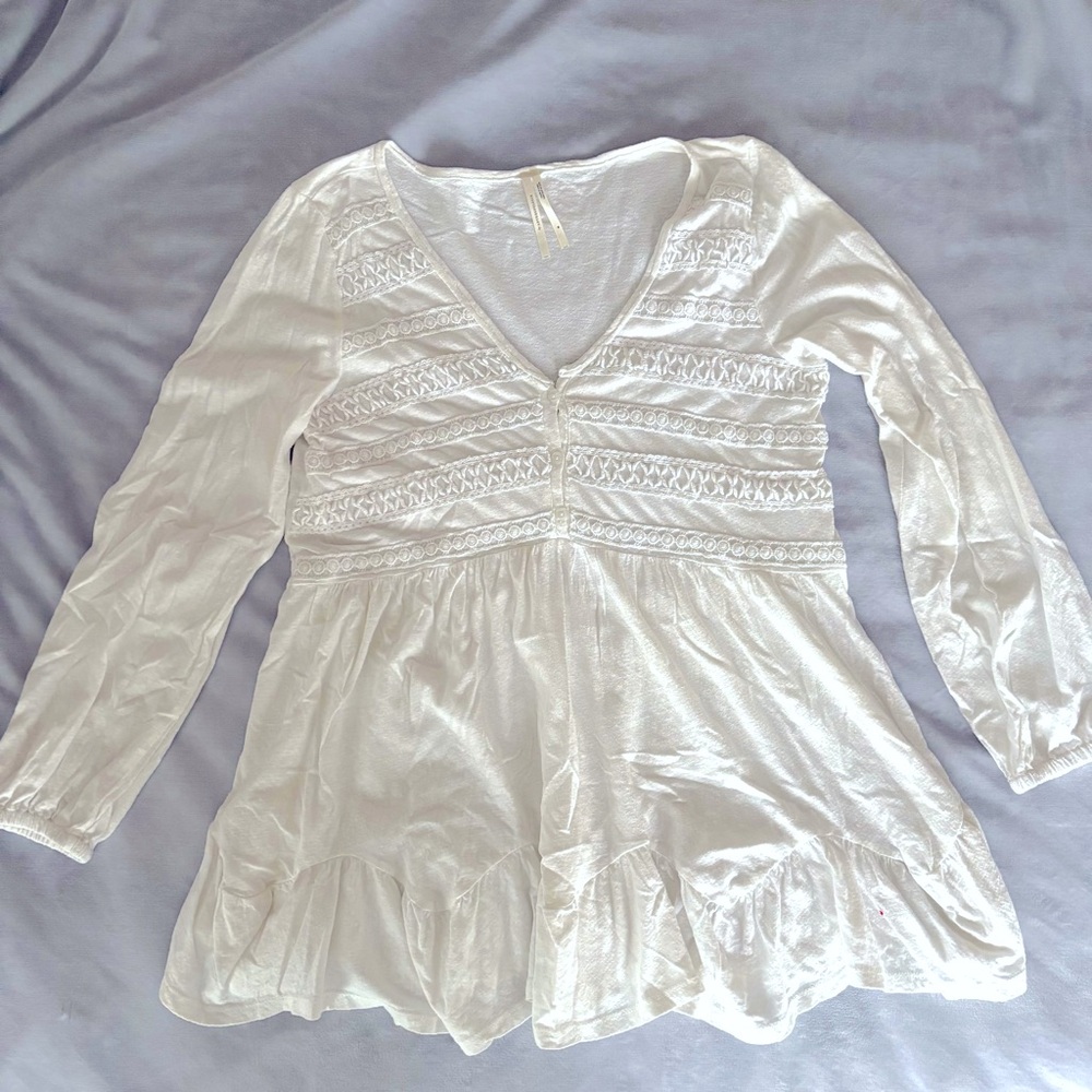 Anthropologie V-neck Long Sleeve Tunic